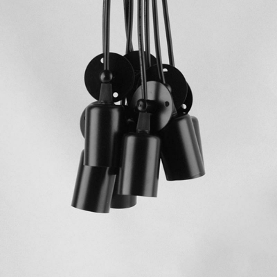 Black Pendant Light Kitchen Swag Vintage Pendant Lighting Multiple Pendant Light in 8-Light