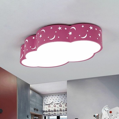 Cloud Shape Flush Mount Lamp Modern Metal and Arcylic Shade LED Ceiling Light for Bedroom