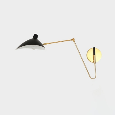 Contemporary Wall Mounted Lamp with Curved Arm 1-Light Sconce Light Fixture