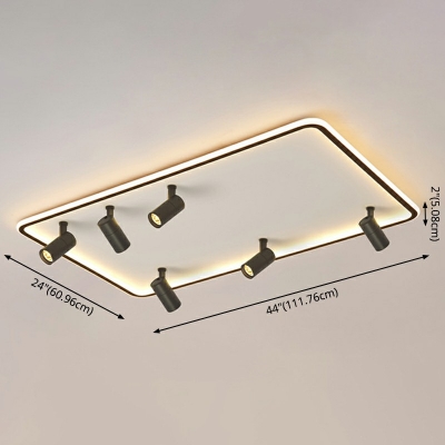 Geometric Bedroom Ceiling Light Fixture Acrylic Spotlight Contemporary LED Flush Mount Lamp