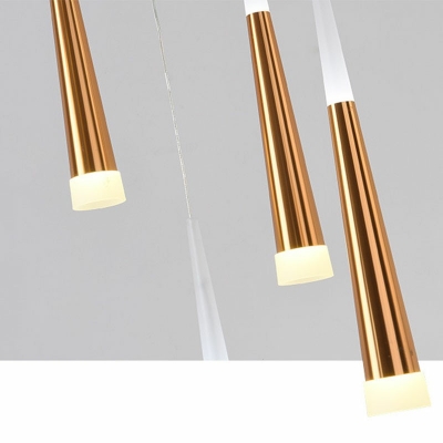 Gold Pendants Light Fixtures Modern 6 Light Contemporary Hanging Light for Dinning Room