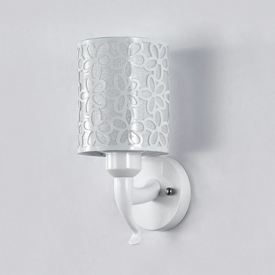 High Quality Sconce Light White Flower Pattern Contemporary 1 Head Wall Mount Lighting