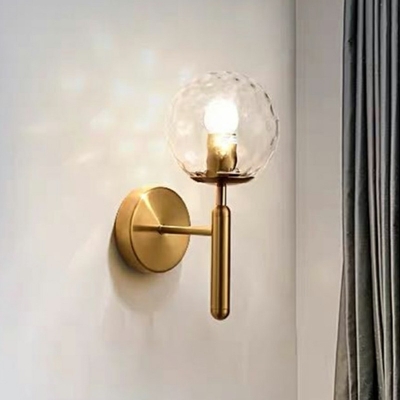 Industrial Vintage Globe Shade Wall Light Glass 1 Light Wall Lamp for Corridor