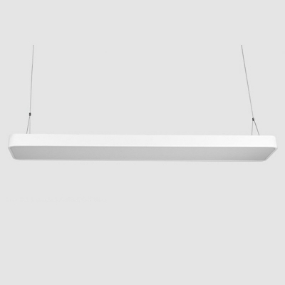 Linear Pendant Lighting Contemporary Minimalist LED Modern Ceiling Office Light in Black