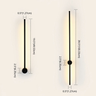Modern Minimalism Long Strip Wall Mount Light LED Rotatable Wall Lamp Fixture for Living Room