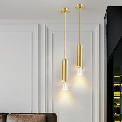 Postmodern 1/2 Bulb Tube Hanging Ceiling Light Acrylic Pendant Lighting Fixtures for Dining Room