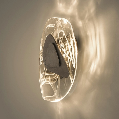 Postmodern 1 Bulb Pebble Shaped Wall Mount Lighting Crystal LED Wall Light Sconce for Living Room