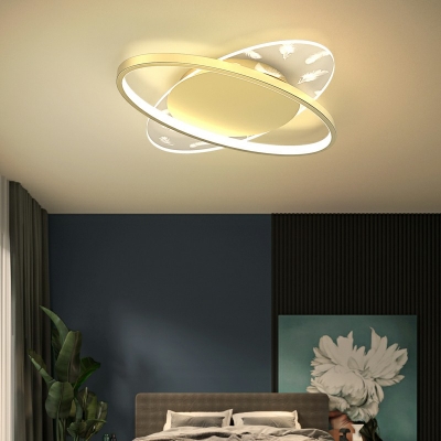 Simplicity Modern Ceiling Light LED Light Acrylic Clear Shade Ceiling Light Fixture in White Light