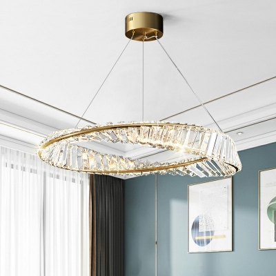 Ultra-Modern Style Island Ceiling Light Crystal Chandelier for Living Room Bedroom