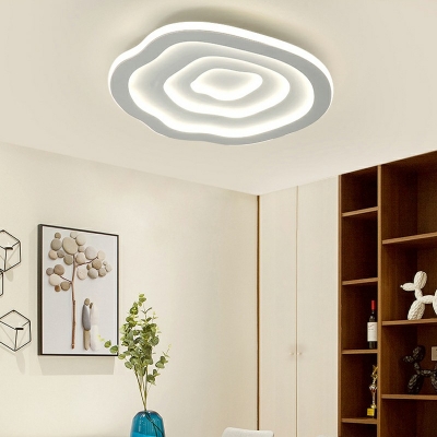 White LED Metal Ceiling Mount Lamp Light Acrylic Suspension Ceiling Light Fixture in 3 Colors Light