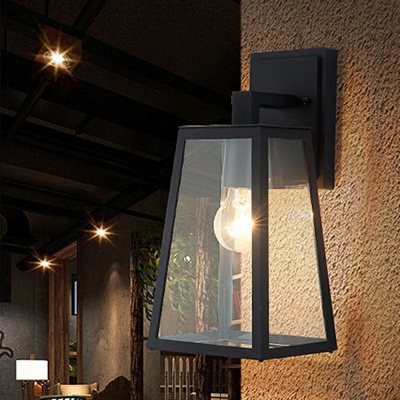 1 Light Wall Lights Outdoor Sconce Lights Vintage Industrial Black Wall Lighting Fixtures