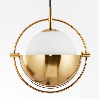 Ball Shape Hanging Lamp Nordic Style Glass Single Head Suspension Light for Hotel Hall Corridor