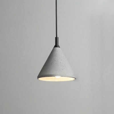 Industrial Style Cement Hanging Light Cone 1 Light Pendant Light for Dinning Room Coffee Shop