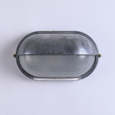 Industrial Style Oval Shaped Wall Sconces Glass 1 Light Wall Light