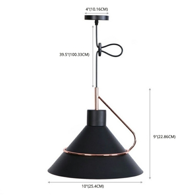 Iron Cone Shade Ceiling Pendant Lamp Industrial Style 10