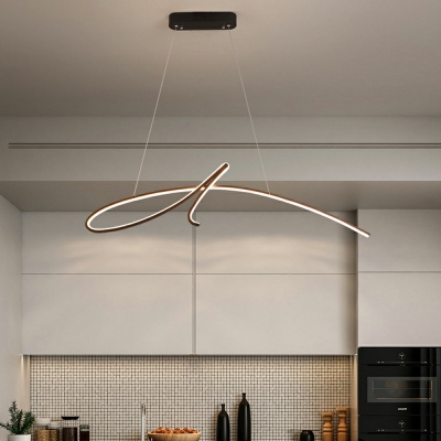 Island Light Fixture Creative Modern Contemporary Dimmable Metal and Rubber Shade LED Light for Kitchen