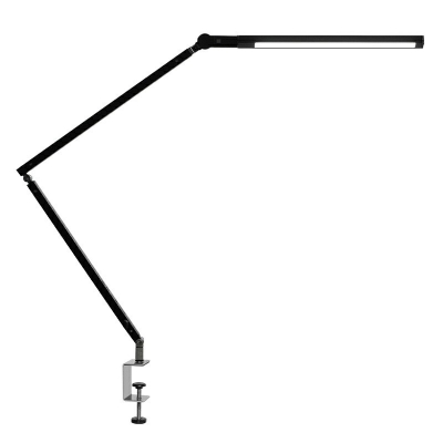 Linear LED Night Table Lamp Minimalist Metal Nightstand Light with Plastic Shade