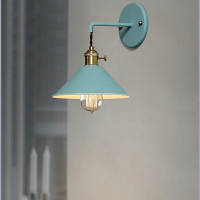 Macaron Conical Wall Sconce Light 1 Head Nordic Style Wall Light for Foyer Hallway