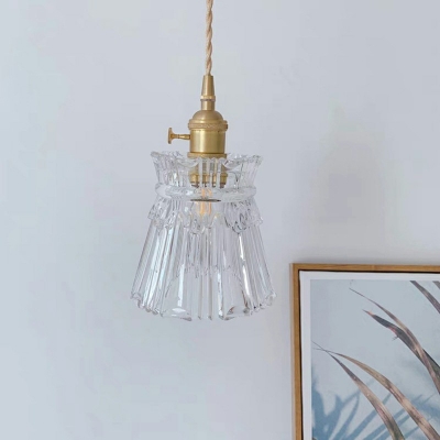Moden Style Pendant Nordic Metal 5.5 Inchs Wide Hanging Lamp Bell Shape for Bedroom
