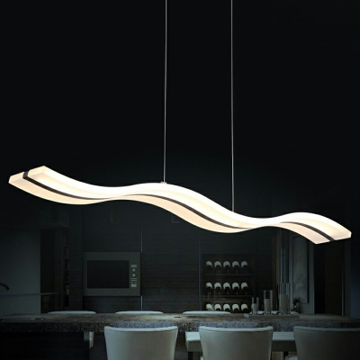 Modern Linear Hanging Lights Pendant Light Fixtures for Meeting Room Dining Room