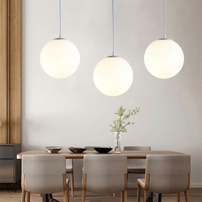 Modern Style Glass Hanging Light Minimalisma Globe Pendant Light for Living Room Dinning Room