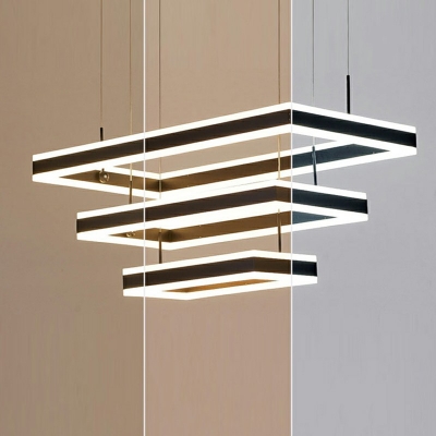 Modern Style Hanging Lights White Light Minimalist Chandelier for Living Room Dinning Room Restaurant