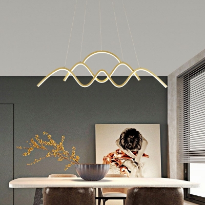 Modern Style Hanging Lights White Light Pendant Light Fixtures for Dining Room