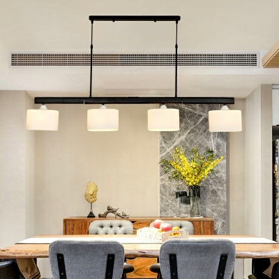 Post-Modern Molecule Island Lighting Kitchen Bar Dining Room 4 Bulbs Pendant Lamp with White Oval Shade