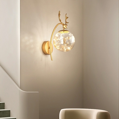 Simple Molecular Spherical Wall Lamp Warm Light Exterior Wall Mounted Light Fixtures