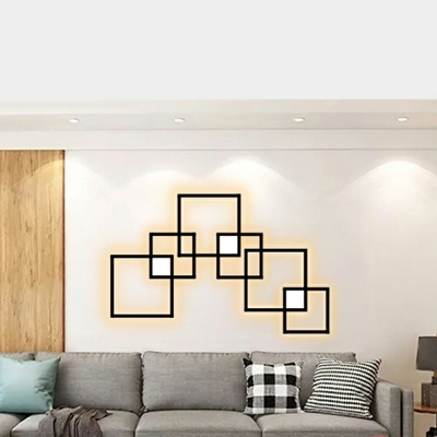 Simplicity Style LED Wall Mount Light Square Lines Indoor Wall Sconce Light for Bedroom