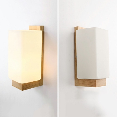 Wooden Ultrathin Rectangle LED Wall Sconce 1 Head 10