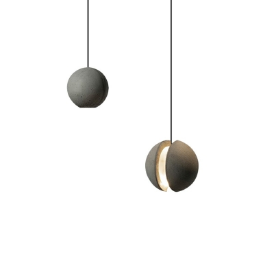 2-Light Pendant Ceiling Light Sphere Stone Integrated LED Pendant Contemporary Style