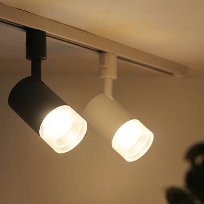 3 Bulb Tube Living Room Ceiling Track Lighting Metal Modernism Semi Flush Light Fixture with Metal Shade