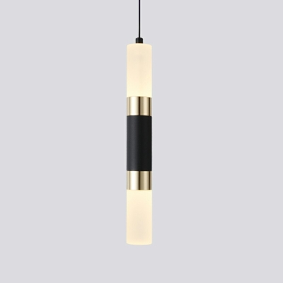 Acrylic 2-Light Pendant Ceiling Lights Cylindrical Hanging Ceiling Light for Bedroom