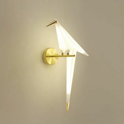Bird Shape Wall Sconce Light Modern Creative Metal and Plastic Shade Wall Light for Hallway