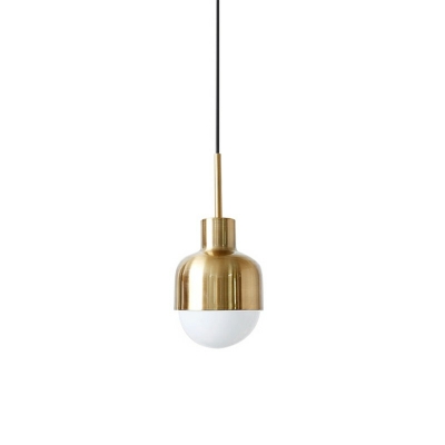 Brass Bell Shape Hanging Lamp Nordic Style Iron 5.5
