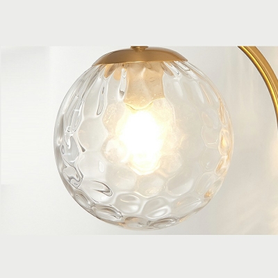 Glass Globe Wall Sconce Single Bulb LED Modern Stylish Wall Lamp for Living Room