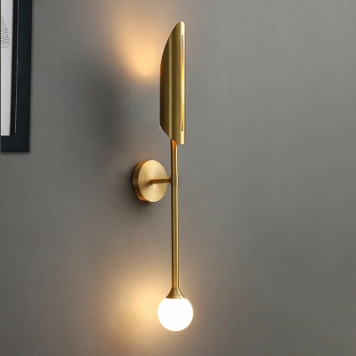 Glass Wall Mounted Light Single Lights Gold Affliction Finish Wall Light Lamp Sconce