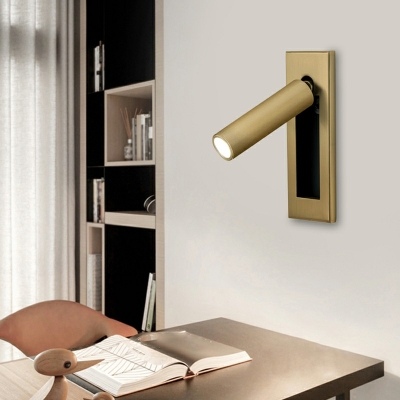 Modern Bedroom Bedside LED Reading Wall Lamp Gold Aluminum Embedded Installation Lamp in Natural Light