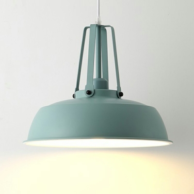 Modern Style 1 Light Coffee Shop Hanging Lamp Iron Barm Shade Pendant Lighting