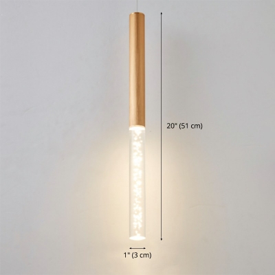 Modern Style Acrylic Hanging Light Cylinder LED Pendant Light for Living Room