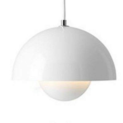 Modern Style Bowl Shaped Pendant Light Metal 1 Light Hanging Lamp for Restaurant