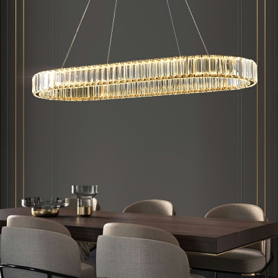Modern Style Hanging Lamp Kit Crystal Hanging Ceiling Light for Living Room Bedroom Dining Room