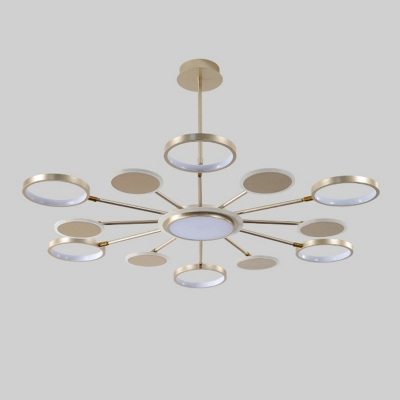 Modern Style Hanging Lights Third Gear Chandelier for Living Room Dinning Room