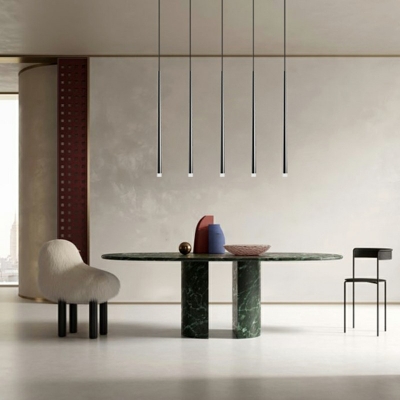 Modern Style Minimalisma Hanging Light Linear Acrylic Metal Pendant Light for Dinning Room