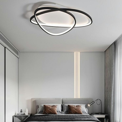 Nordic irregular Shape Flush Ceiling Light Bedroom Aaluminum Shade 3