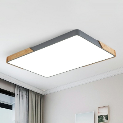 Nordic Style Rectangular Ceiling Lamp Acrylic LED Flush Light Bedroom Ceiling Light