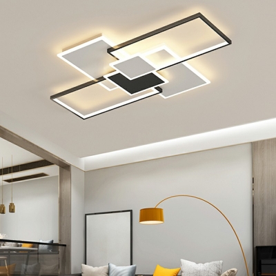 Simple Style Geometric Ceiling Light LED Acrylic Shade Flush Mount Fixtures for Living Room