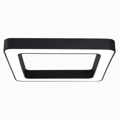Square Flush Mount Light Contracted Modern Metal and Acrylic Shade LED Light for Office, 24