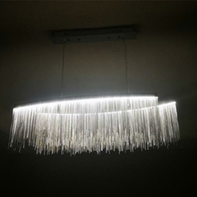 Postmodern Style Hanging Light Kit Tassel Shape Chandelier for Hotel Dining Room